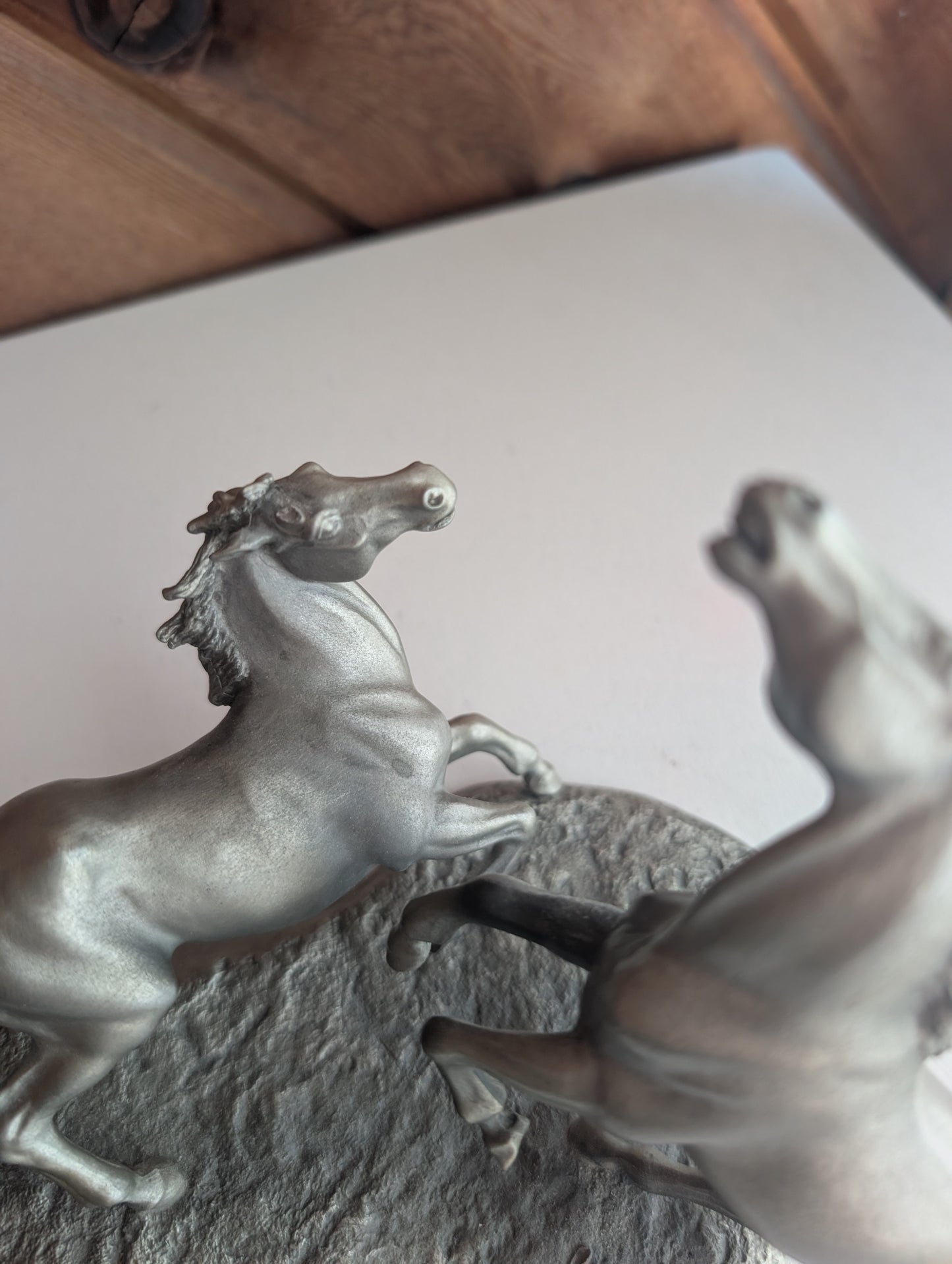 The Challenge Fine Pewter Horse Sculpture by Brian Rodden #136 7 " x 5" x 5"