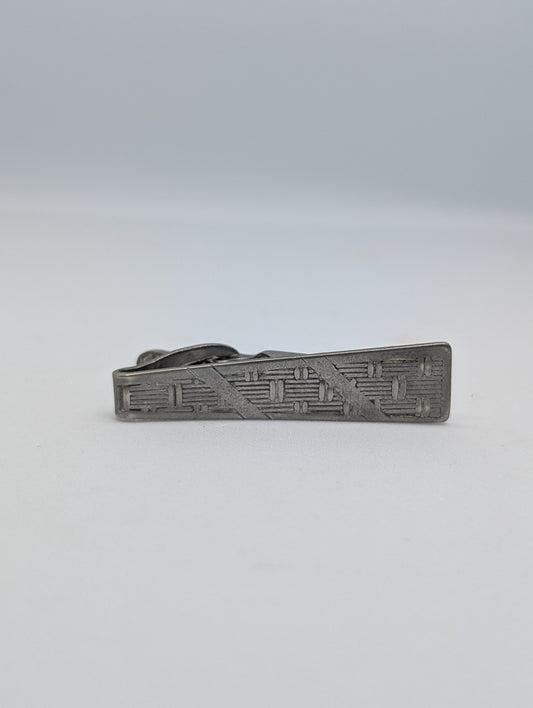 Vintage Silver Tone Tie Clip