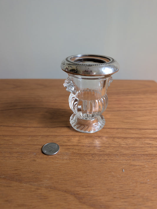 FB Rogers Silver Co. Lion Motif Match or Toothpick Holder