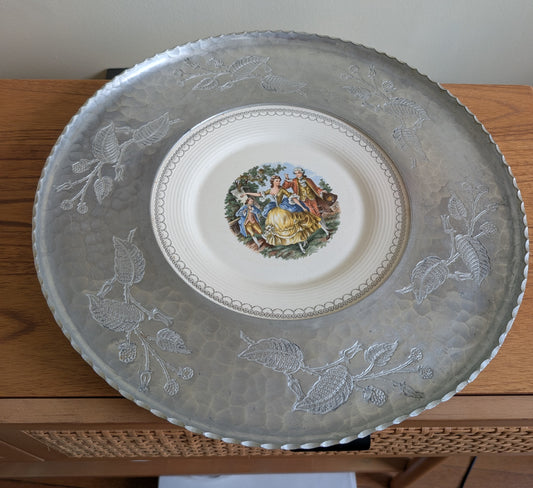 Farberware Hammered Aluminum Triumph Limoges Imperial Chantilly-T Serving Platter