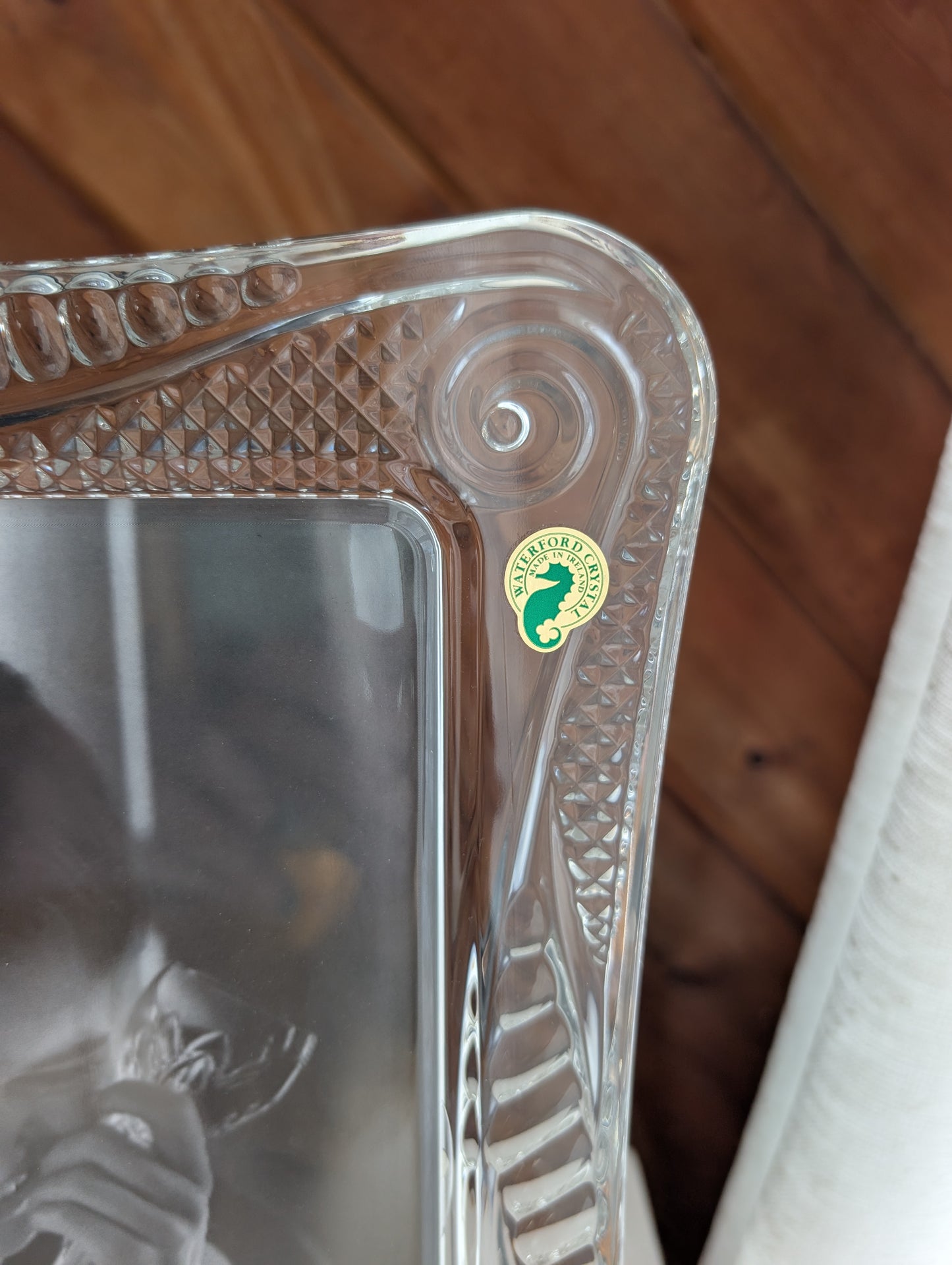 Waterford Portraits Crystal Seahorse 8 x 10 Lead Crystal Picture Frame