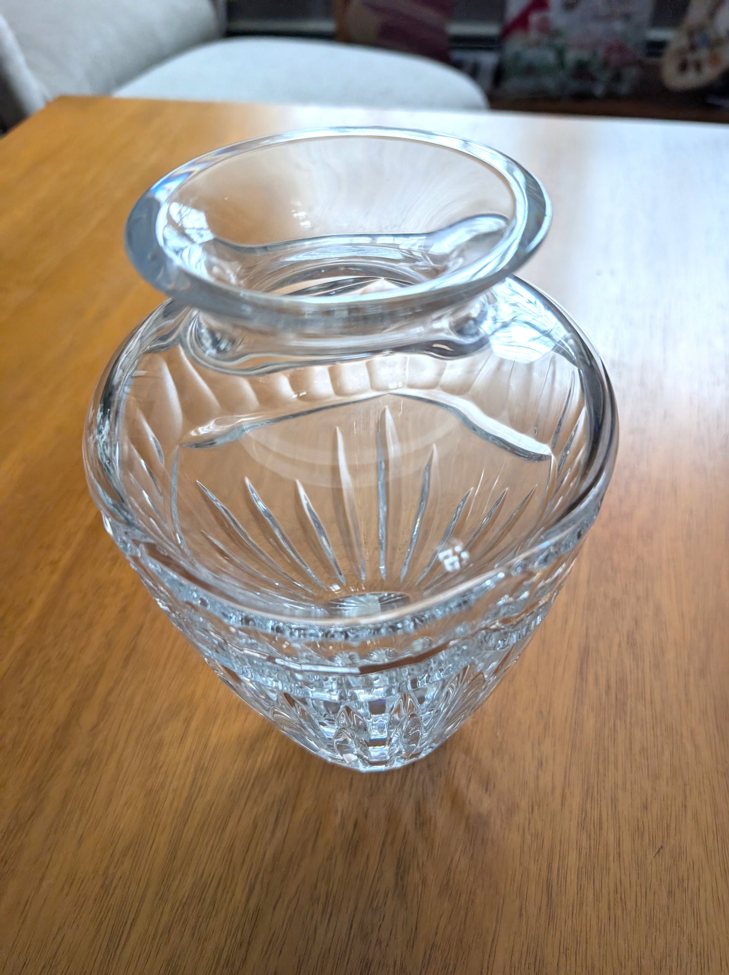 Waterford Crystal Vase Pompeii Flower holder Cut Crystal  8” Tall