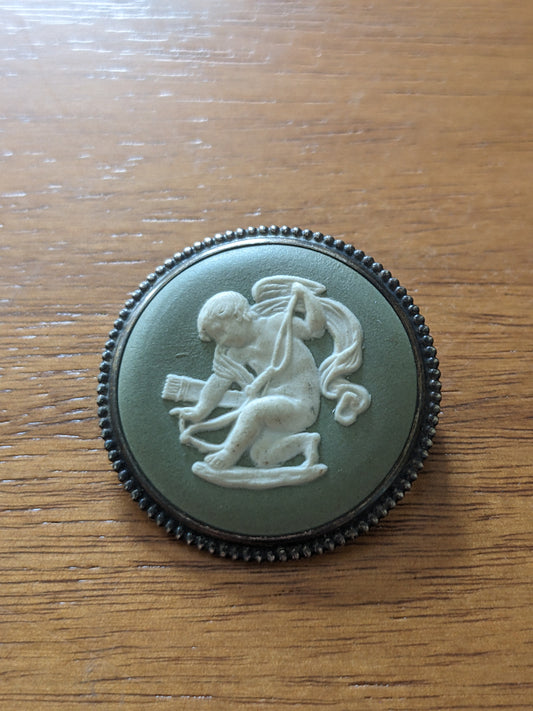 Wedgwood Brooch Featuring Cupid