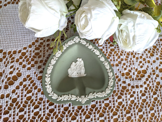 Sage Green Wedgwood Spade Trinket Dish