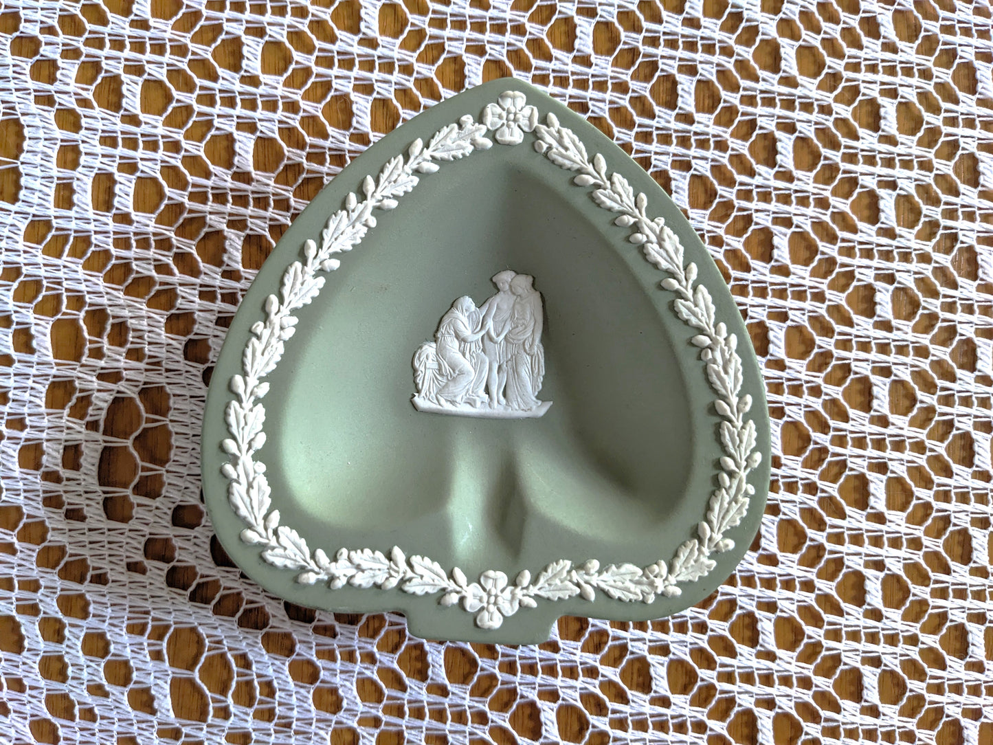 Sage Green Wedgwood Spade Trinket Dish