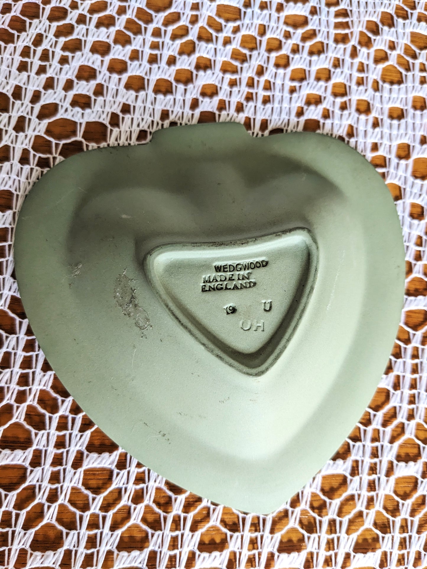 Sage Green Wedgwood Spade Trinket Dish