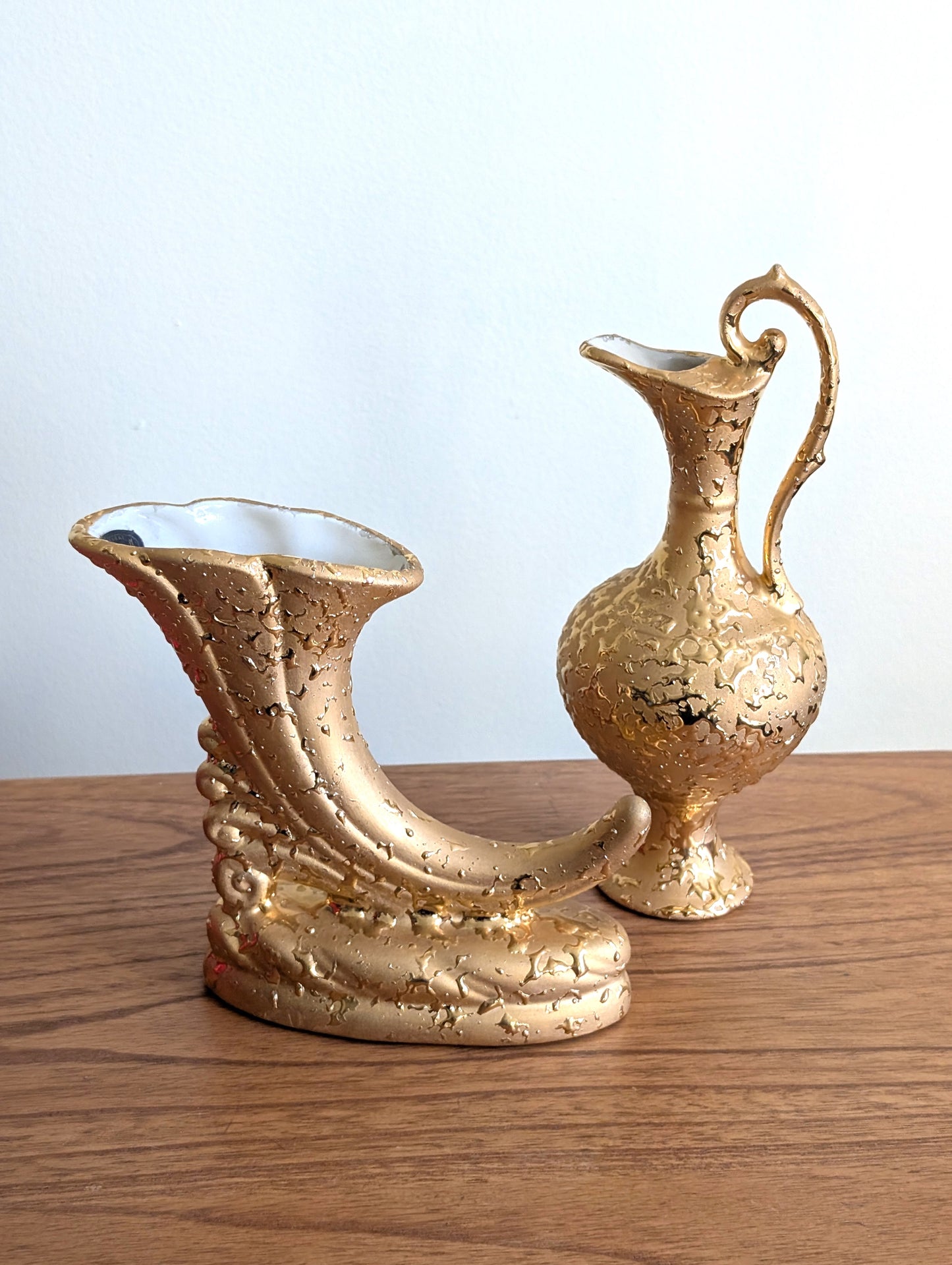 Pair of Weeping Gold Vases