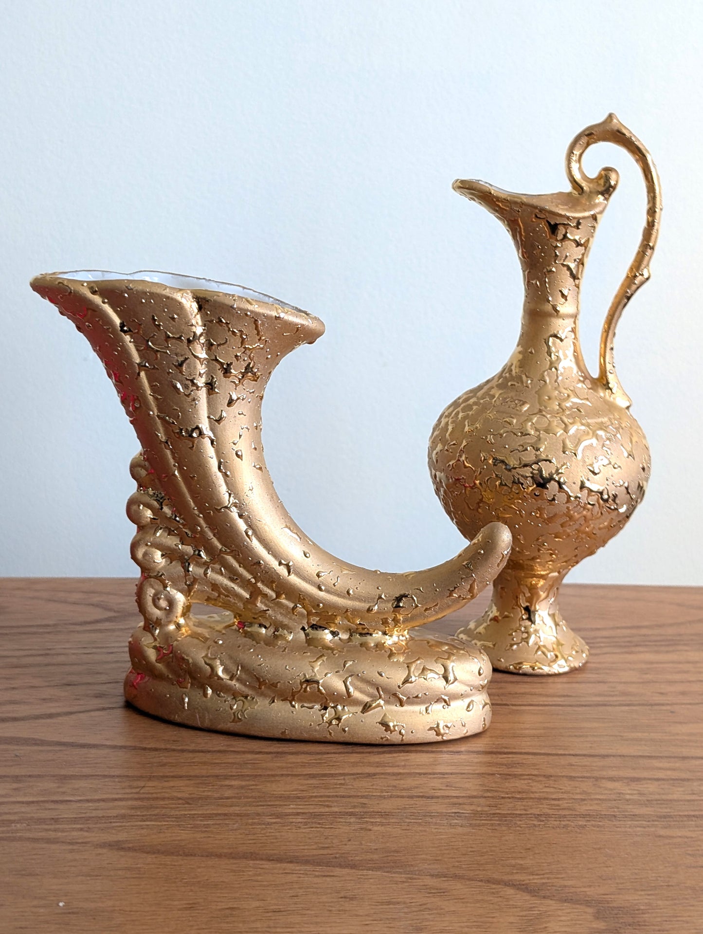 Pair of Weeping Gold Vases