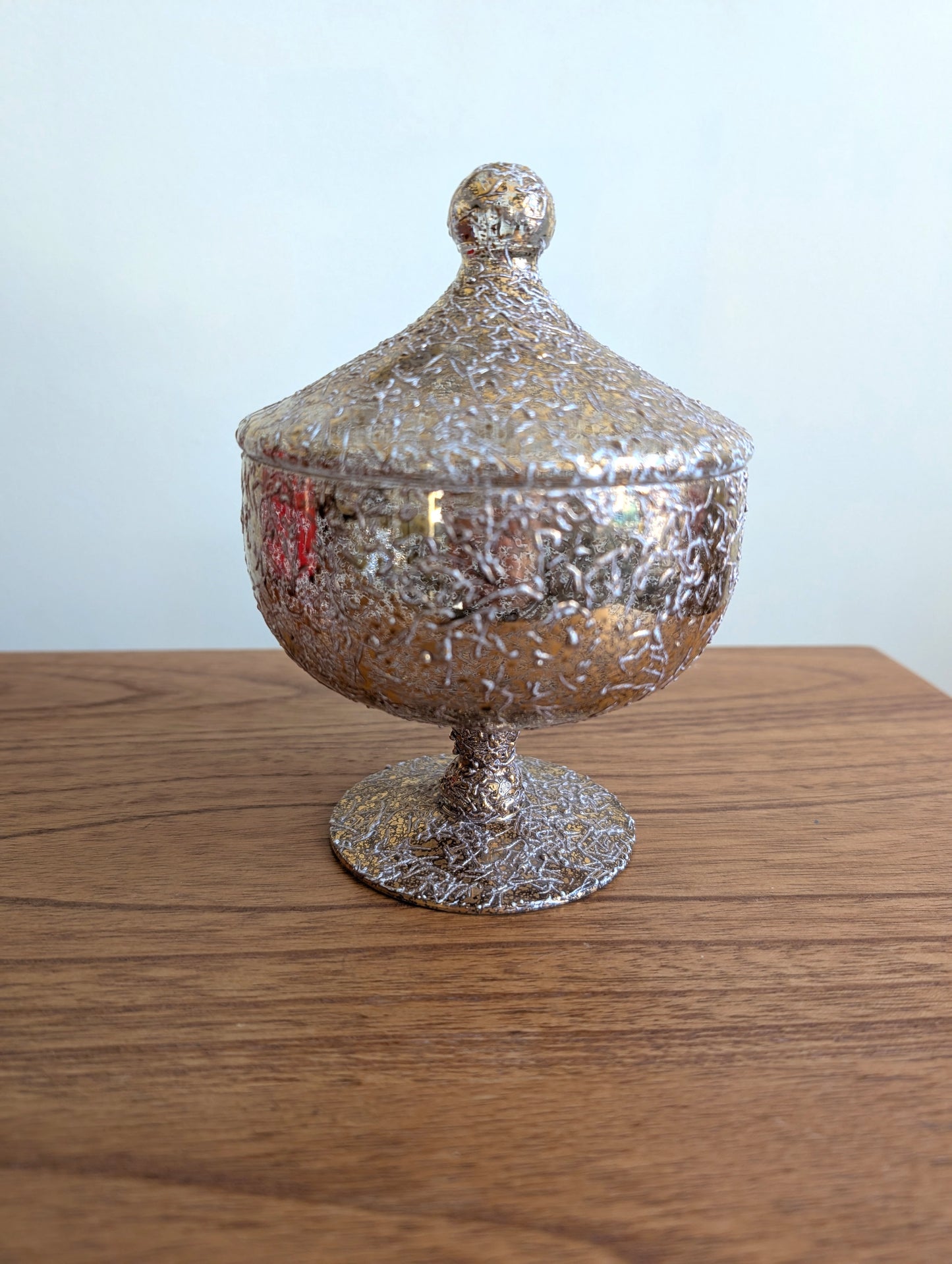 Textured Gold Covered Candy Dish