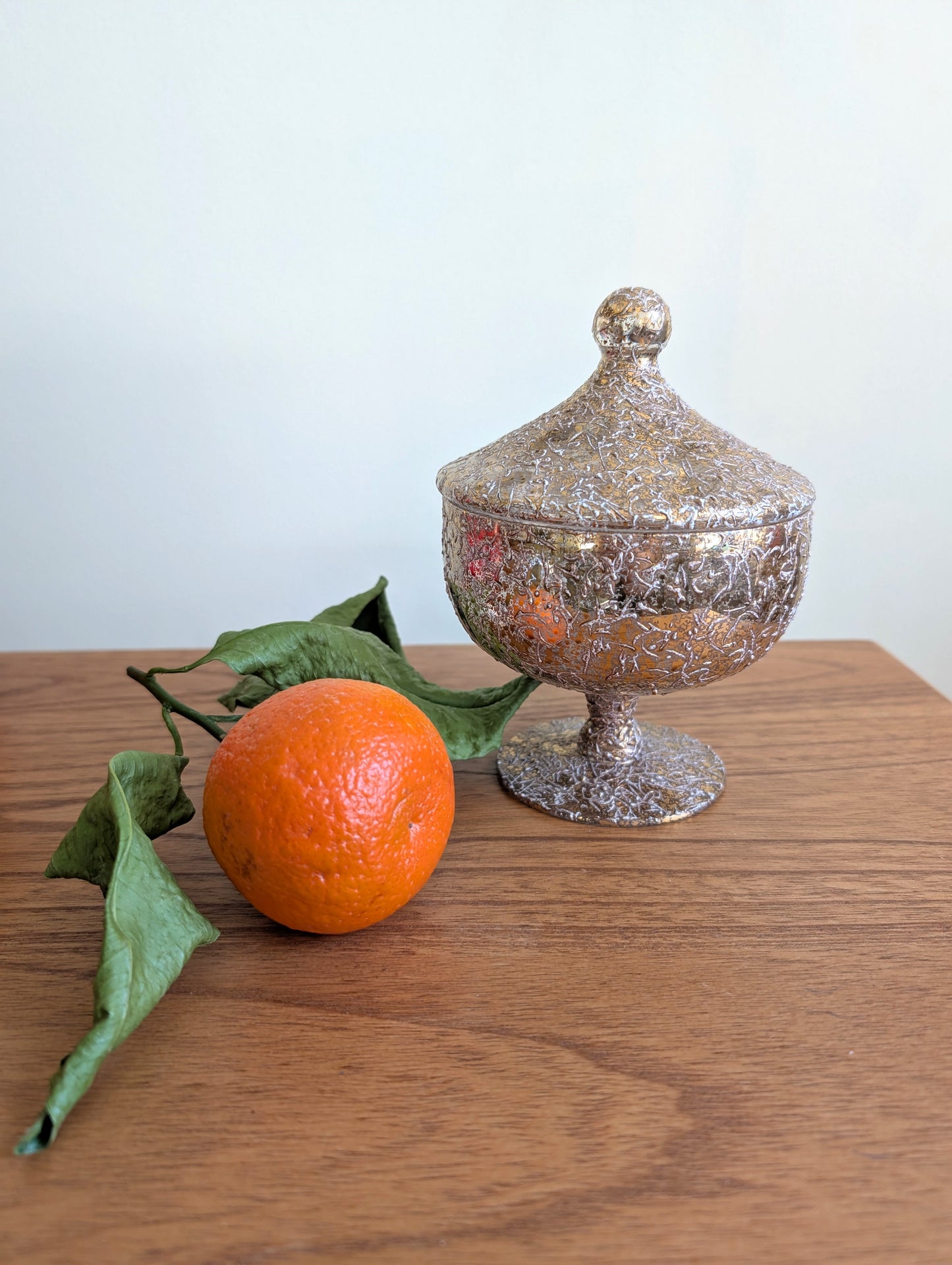 Textured Gold Covered Candy Dish