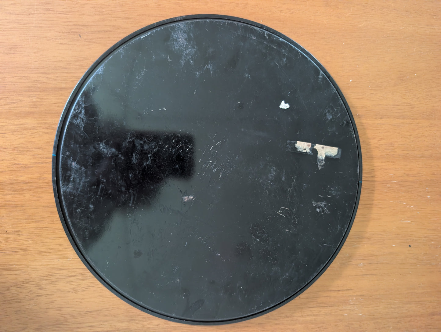 1960s Kansas USA State Black Round Metal Vintage Souvenir Serving Tray