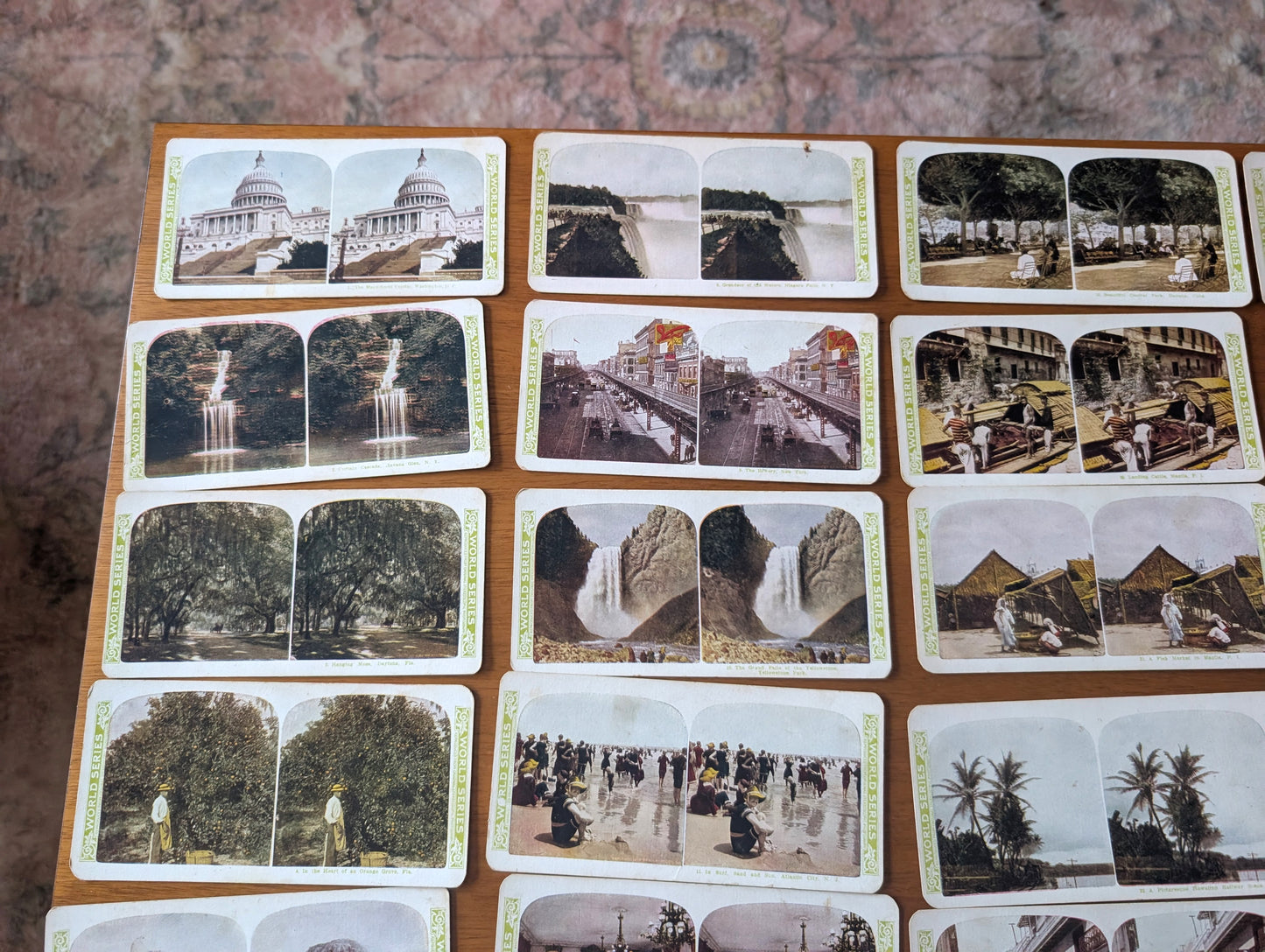 Lot of 44 WORLD SERIES Stereoscope Cards 1905 Stereoscopic 1-15 and 20-48