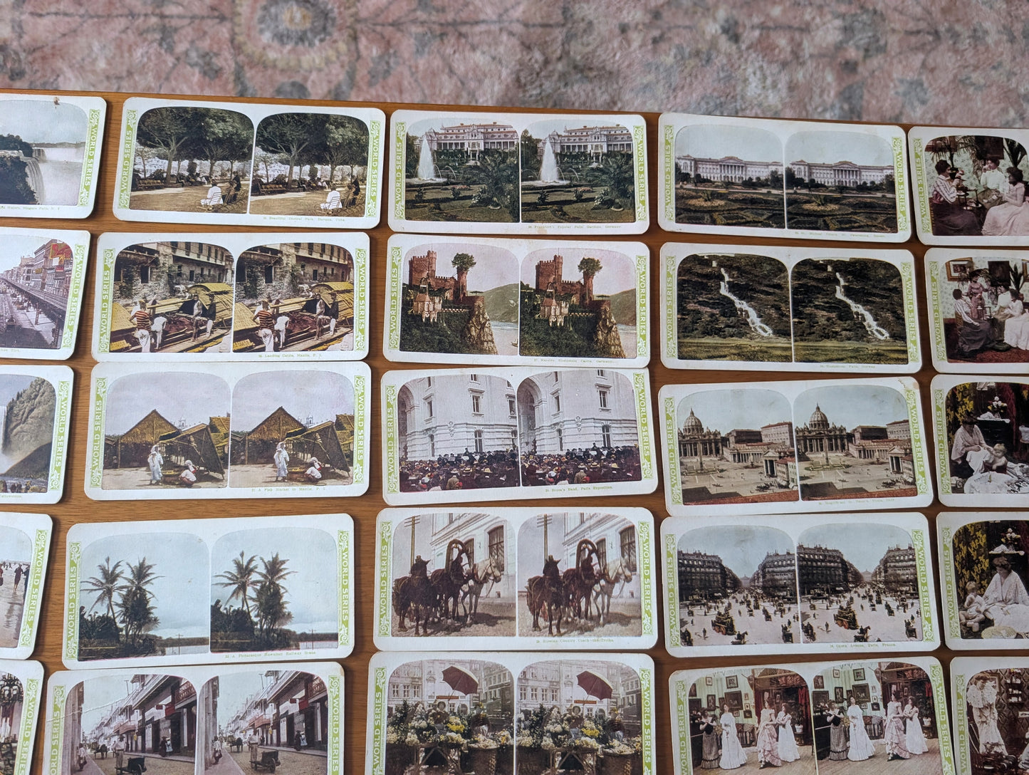 Lot of 44 WORLD SERIES Stereoscope Cards 1905 Stereoscopic 1-15 and 20-48