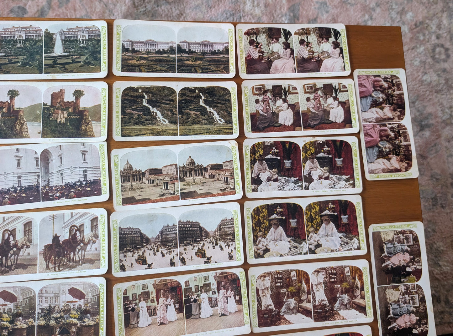 Lot of 44 WORLD SERIES Stereoscope Cards 1905 Stereoscopic 1-15 and 20-48