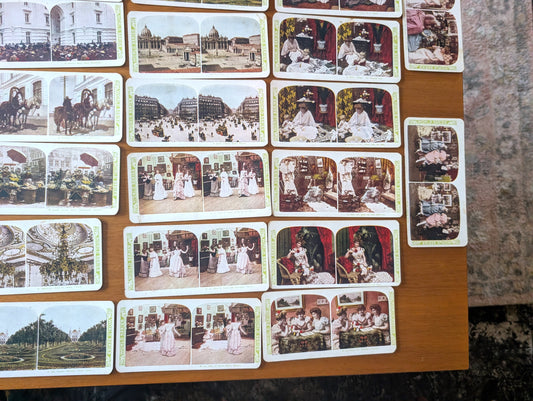 Lot of 44 WORLD SERIES Stereoscope Cards 1905 Stereoscopic 1-15 and 20-48